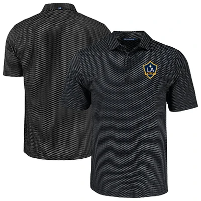Men's Cutter & Buck LA Galaxy Big Tall Pike Eco Shadow Check Print Recycled Polo