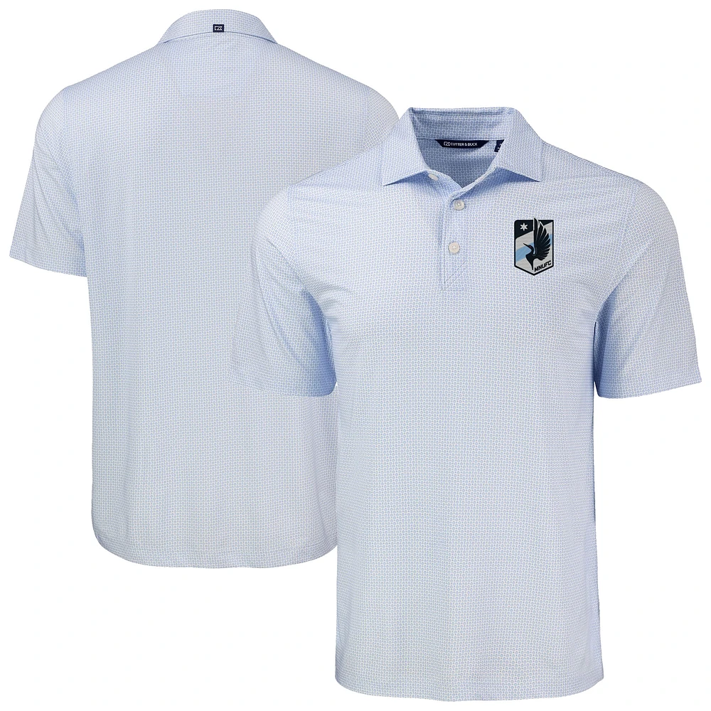 Men's Cutter & Buck Powder Blue Minnesota United FC Big Tall Pike Eco Diamond Dot Print Recycled Polo