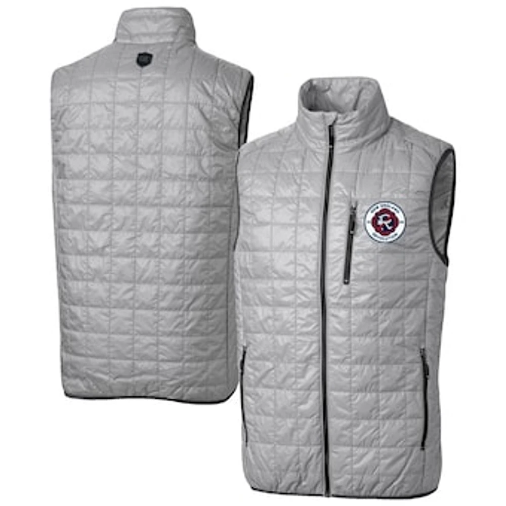 Men's Cutter & Buck New England Revolution Big Tall Rainier PrimaLoft Eco Insulated Full-Zip Puffer Vest