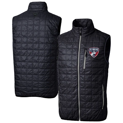 Men's Cutter & Buck Navy FC Dallas Big Tall Rainier PrimaLoft Eco Insulated Full-Zip Puffer Vest