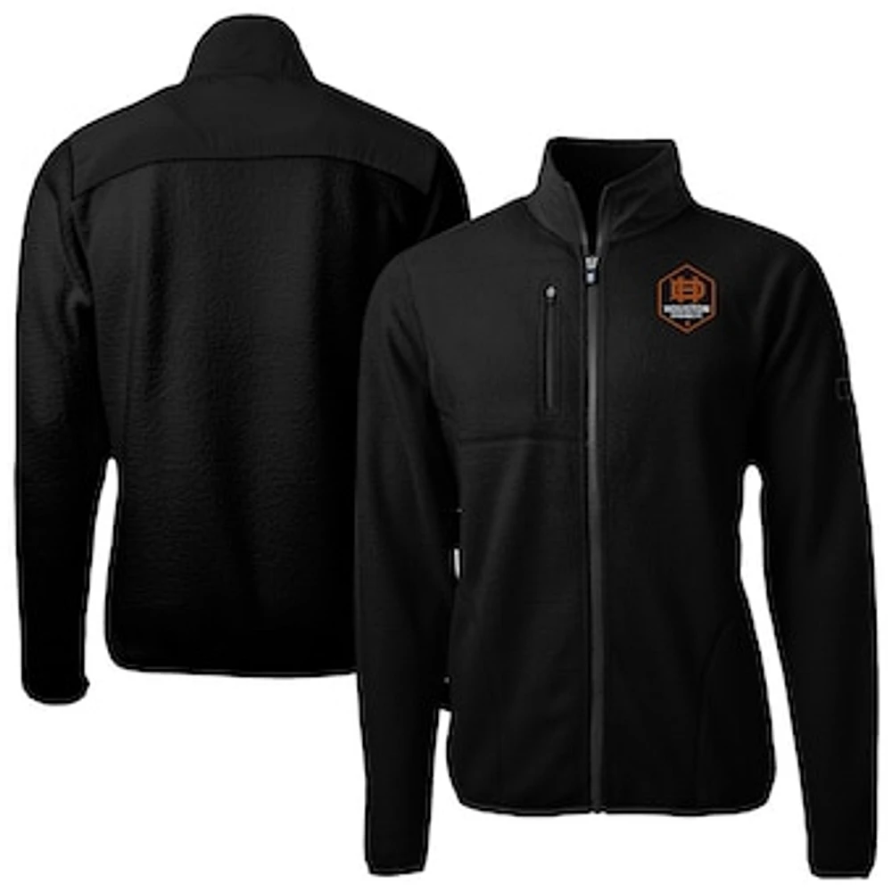 Men's Cutter & Buck Black Houston Dynamo FC Big Tall Cascade Eco Sherpa Fleece Full-Zip Jacket