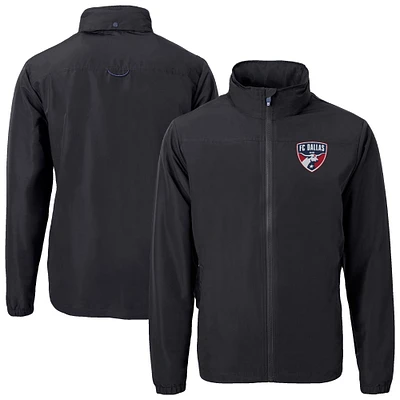 Men's Cutter & Buck FC Dallas Big Tall Charter Eco Knit Recycled Full-Zip Hoodie Jacket