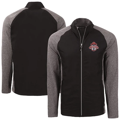 Men's Cutter & Buck Heather Black Toronto FC Adapt Eco Knit Hybrid Recycled Full-Zip Jacket