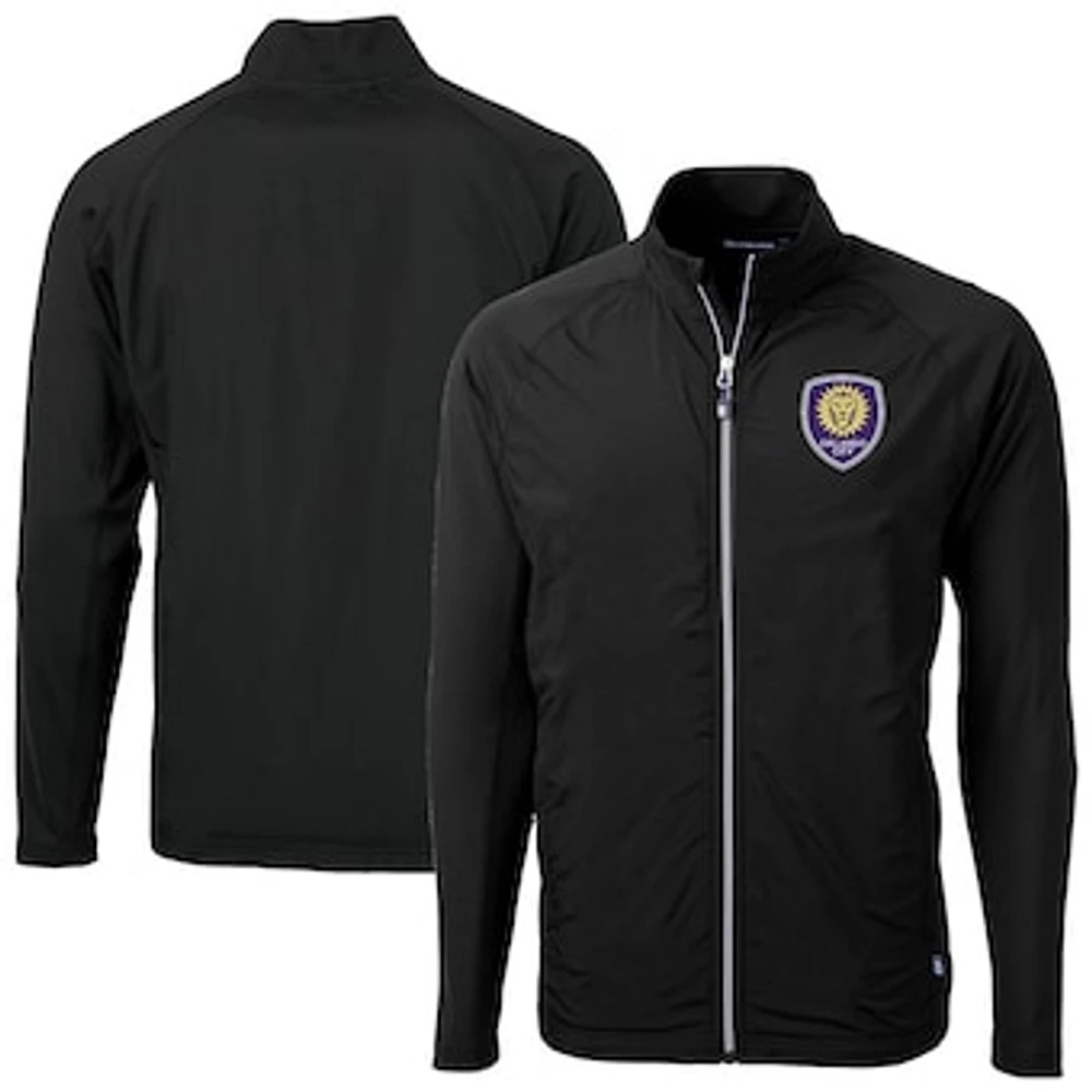 Men's Cutter & Buck Orlando City SC Adapt Eco Knit Hybrid Recycled Full-Zip Jacket
