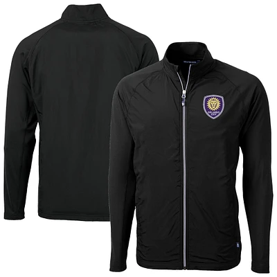 Men's Cutter & Buck Orlando City SC Adapt Eco Knit Hybrid Recycled Full-Zip Jacket