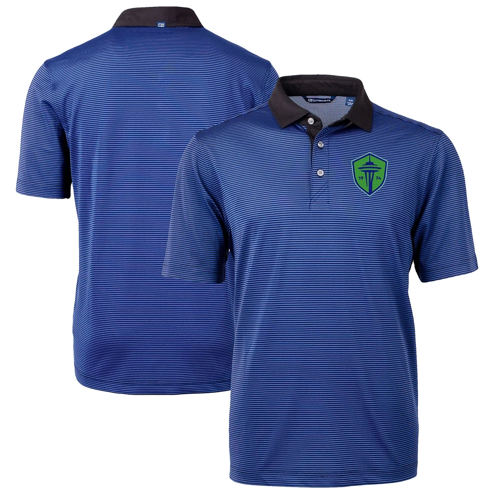 Men's Cutter & Buck Seattle Sounders FC Virtue Eco Pique Micro Stripe Recycled Polo