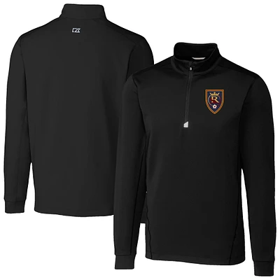Men's Cutter & Buck Real Salt Lake Traverse Stretch Eco Quarter-Zip Pullover Top