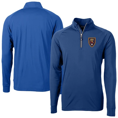 Men's Cutter & Buck Real Salt Lake Big Tall Adapt Eco Knit Stretch Recycled Quarter-Zip Pullover