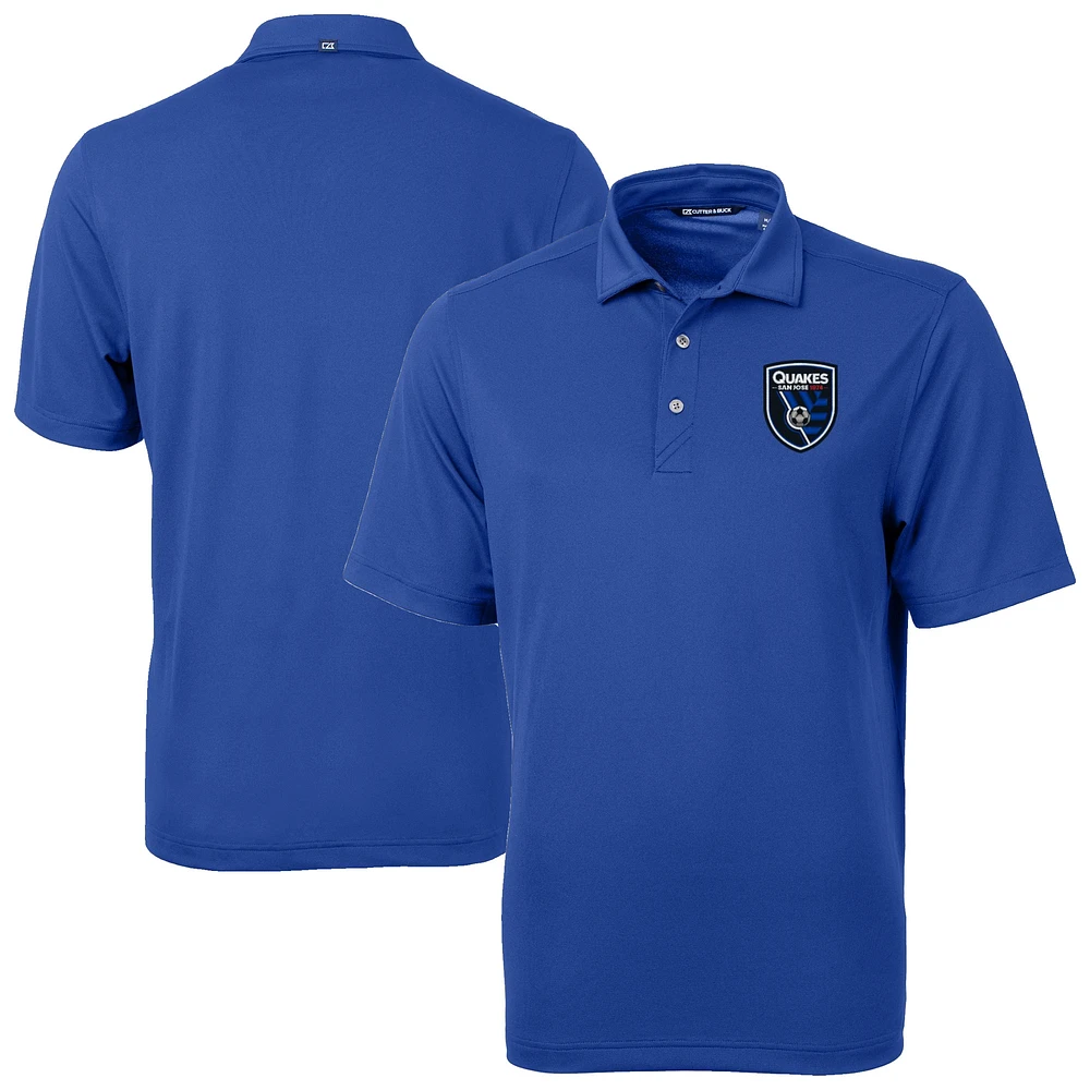 Men's Cutter & Buck San Jose Earthquakes Big Tall Virtue Eco Pique Recycled Polo
