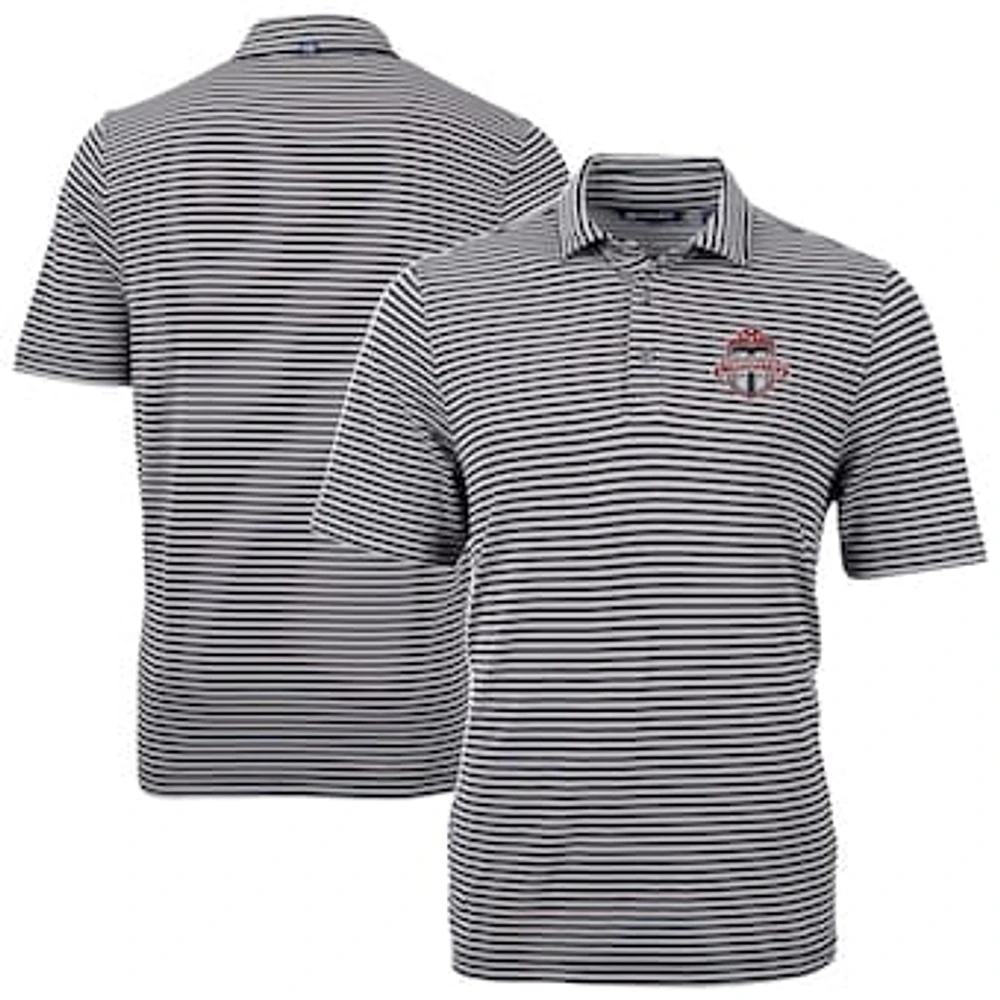 Men's Cutter & Buck Toronto FC Big Tall Virtue Eco Pique Stripe Recycled Polo