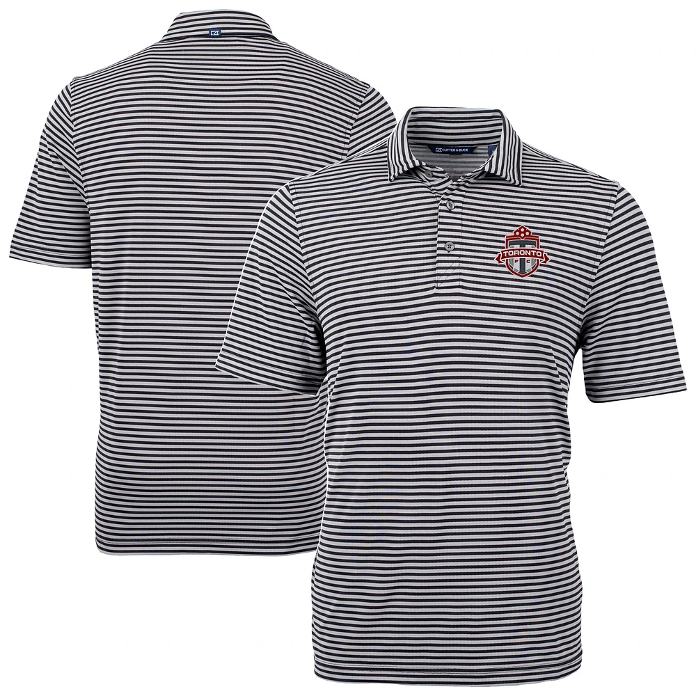 Men's Cutter & Buck Toronto FC Big Tall Virtue Eco Pique Stripe Recycled Polo