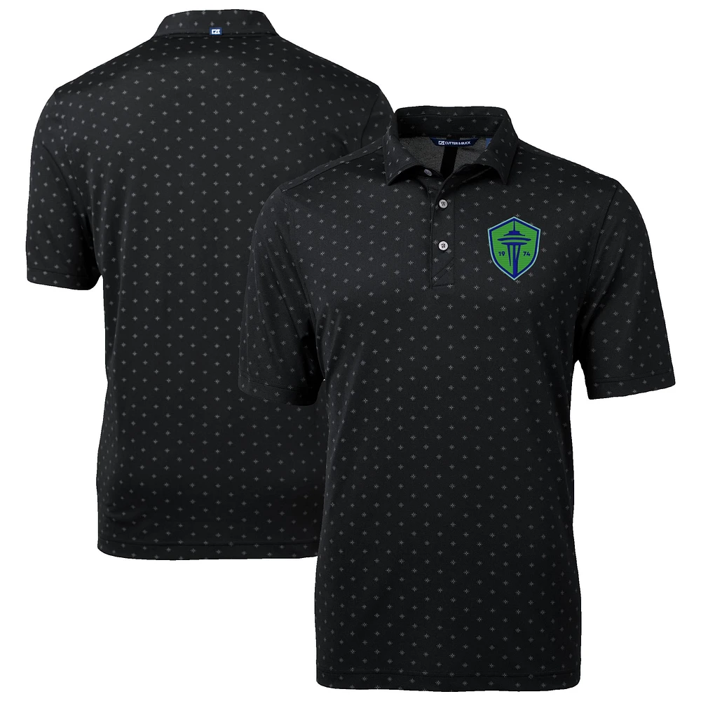 Men's Cutter & Buck Seattle Sounders FC Big Tall Virtue Eco Pique Tile Print Recycled Polo