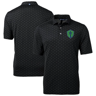 Men's Cutter & Buck Seattle Sounders FC Big Tall Virtue Eco Pique Tile Print Recycled Polo