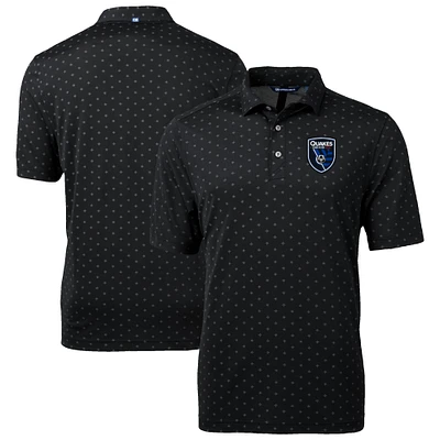 Men's Cutter & Buck San Jose Earthquakes Big Tall Virtue Eco Pique Tile Print Recycled Polo