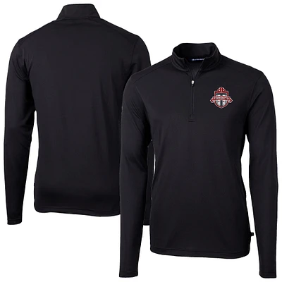 Men's Cutter & Buck Toronto FC Big Tall Virtue Eco Pique Recycled Quarter-Zip Top