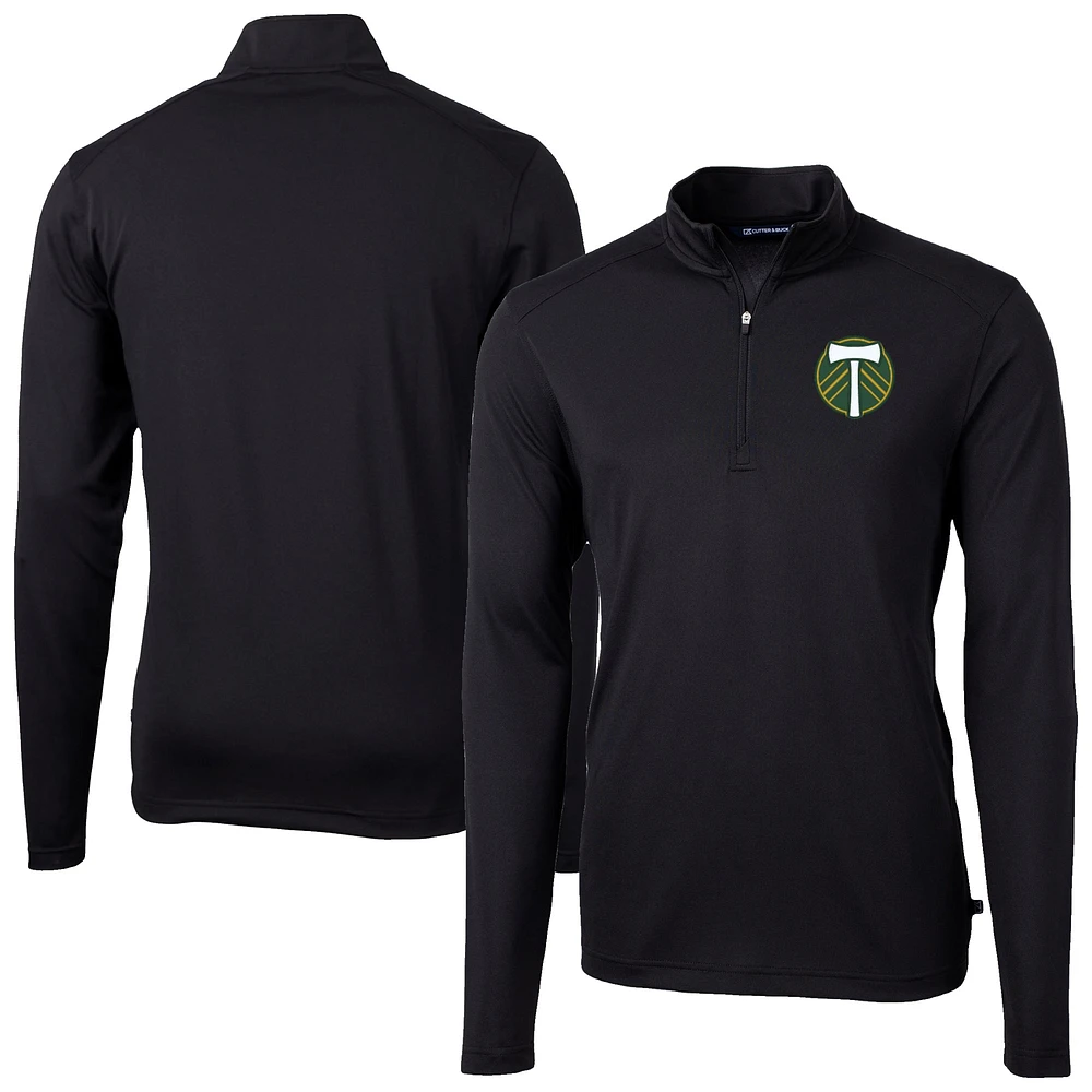 Men's Cutter & Buck Portland Timbers Big Tall Virtue Eco Pique Recycled Quarter-Zip Top