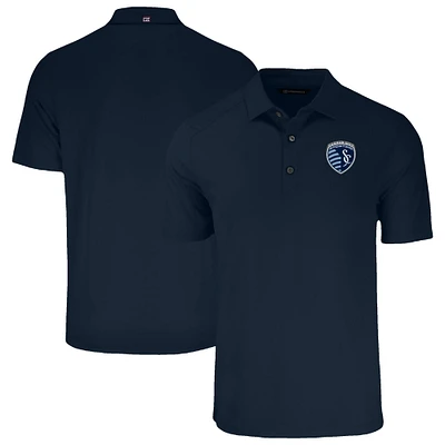 Men's Cutter & Buck Navy Sporting Kansas City Big Tall Forge Eco Stretch Recycled Polo