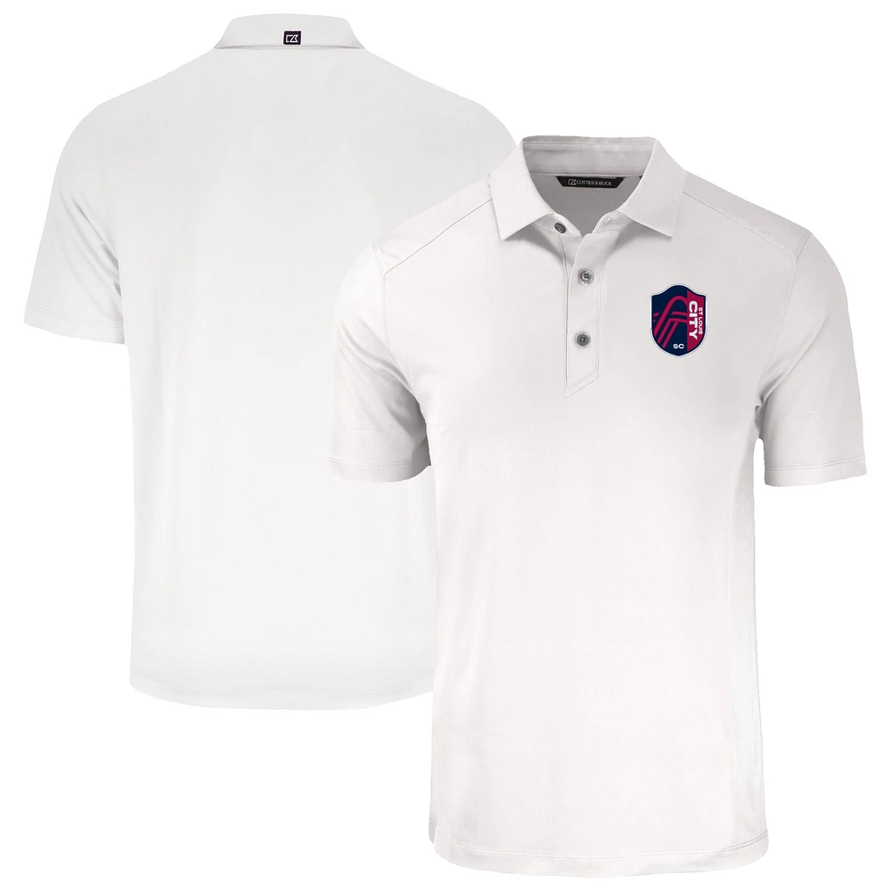 Men's Cutter & Buck White St. Louis City SC Big Tall Forge Eco Stretch Recycled Polo