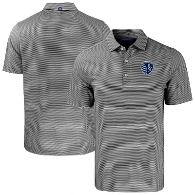 Men's Cutter & Buck Sporting Kansas City Big Tall Forge Eco Double Stripe Stretch Recycled Polo
