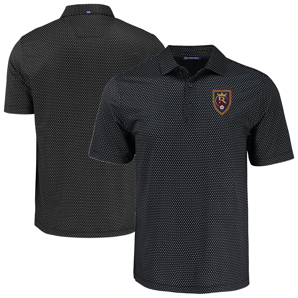 Men's Cutter & Buck Real Salt Lake Big Tall Pike Eco Shadow Check Print Recycled Polo