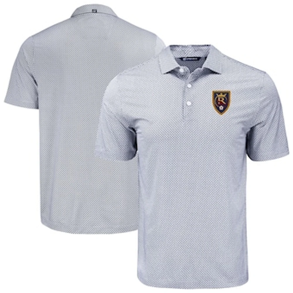 Men's Cutter & Buck Real Salt Lake Big Tall Pike Eco Diamond Dot Print Recycled Polo