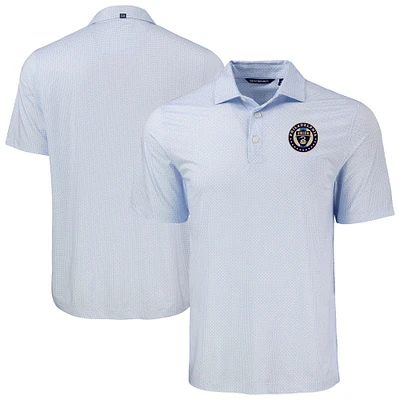Men's Cutter & Buck Powder Blue Philadelphia Union Big Tall Pike Eco Diamond Dot Print Recycled Polo