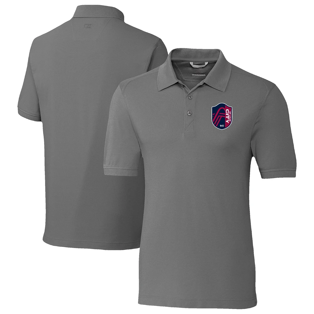 Men's Cutter & Buck St. Louis City SC Big Tall Advantage Eco Tri-Blend Pique Polo