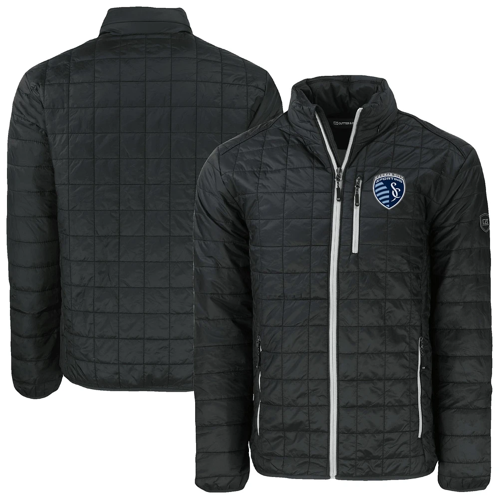 Men's Cutter & Buck Sporting Kansas City Big Tall Rainier PrimaLoft Eco Insulated Full-Zip Puffer Jacket