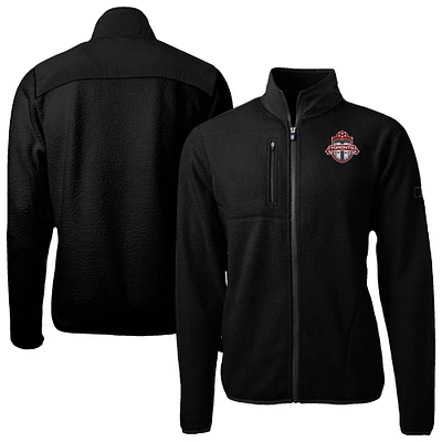 Men's Cutter & Buck Black Toronto FC Big Tall Cascade Eco Sherpa Fleece Full-Zip Jacket