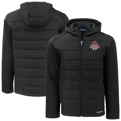 Men's Cutter & Buck Toronto FC Big Tall Evoke Hybrid Eco Softshell Recycled Full-Zip Hoodie Jacket