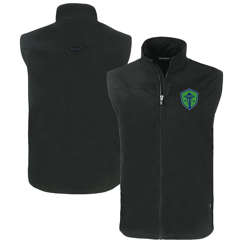Men's Cutter & Buck Seattle Sounders FC Big Tall Charter Eco Recycled Full-Zip Vest