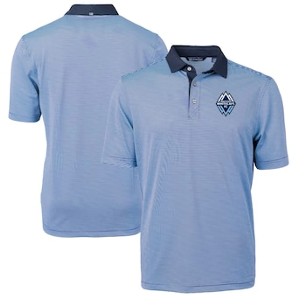 Men's Cutter & Buck Powder Blue Vancouver Whitecaps FC Big Tall Virtue Eco Pique Micro Stripe Recycled Polo