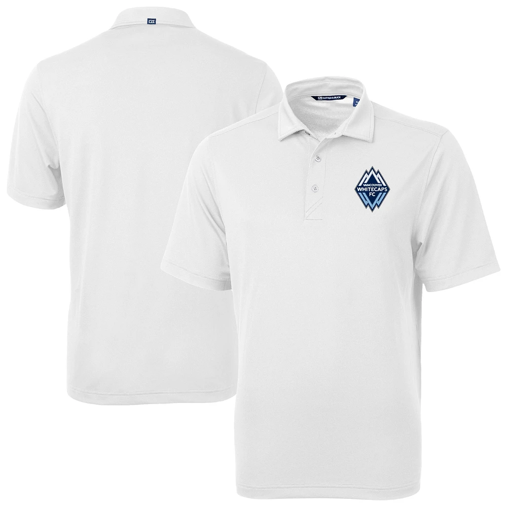 Men's Cutter & Buck White Vancouver Whitecaps FC Big Tall Virtue Eco Pique Recycled Polo