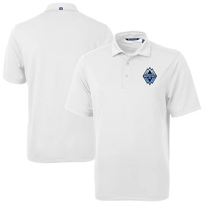 Men's Cutter & Buck White Vancouver Whitecaps FC Big Tall Virtue Eco Pique Recycled Polo