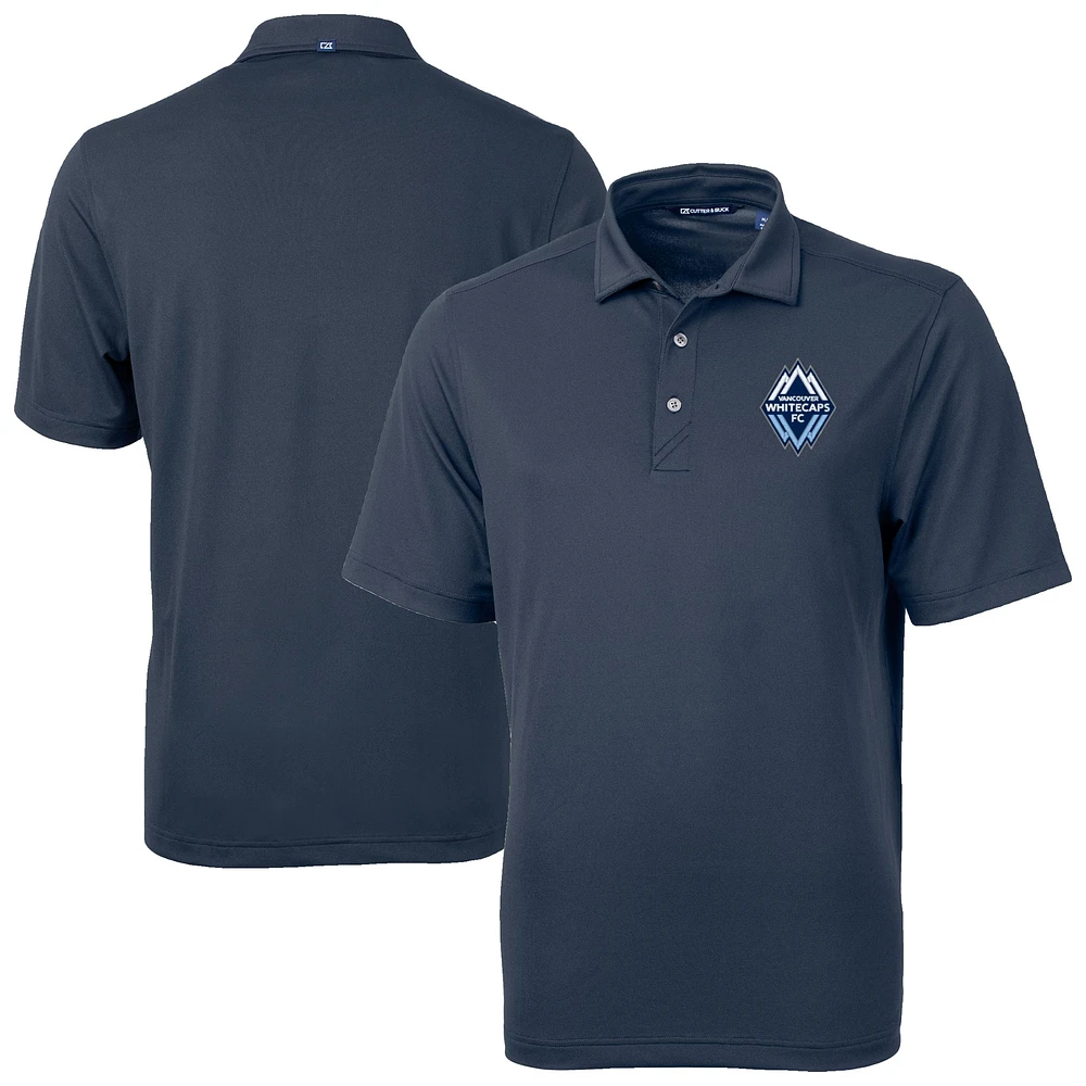 Men's Cutter & Buck Navy Vancouver Whitecaps FC Big Tall Virtue Eco Pique Recycled Polo