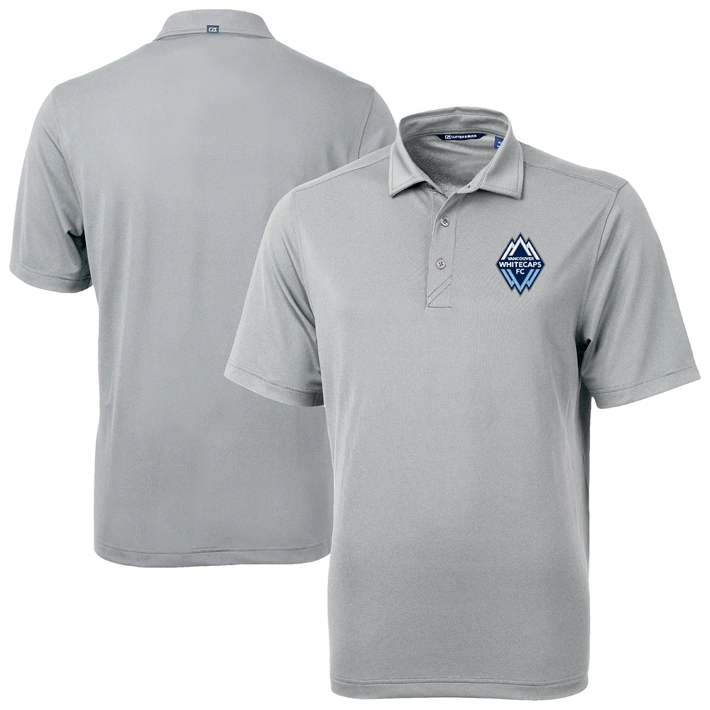 Men's Cutter & Buck Gray Vancouver Whitecaps FC Big Tall Virtue Eco Pique Recycled Polo
