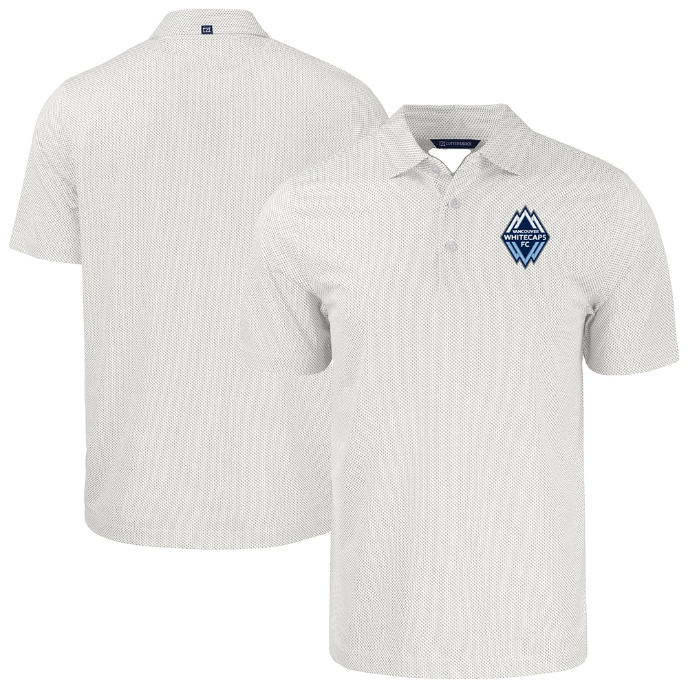 Men's Cutter & Buck White Vancouver Whitecaps FC Big Tall Pike Eco Symmetry Print Stretch Recycled Polo