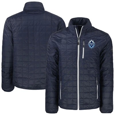 Men's Cutter & Buck Navy Vancouver Whitecaps FC Big Tall Rainier PrimaLoft Eco Insulated Full-Zip Puffer Jacket