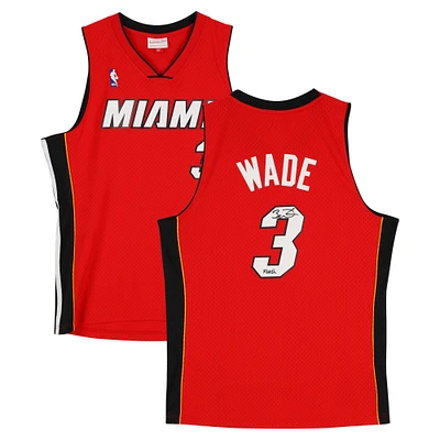 Dwyane Wade Miami Heat Autographed Red Mitchell & Ness 2005-06 Swingman Jersey with "Flash" Inscription