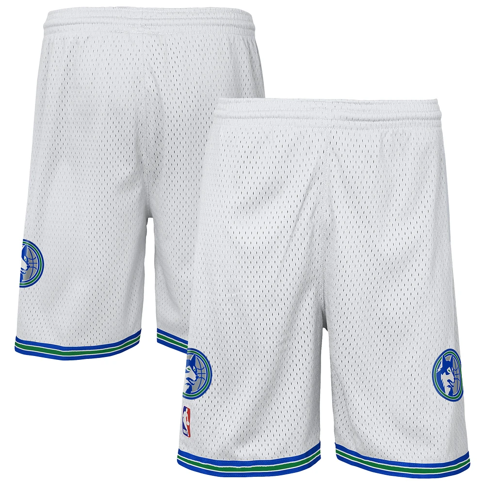 Youth Mitchell & Ness White Minnesota Timberwolves Swingman Shorts