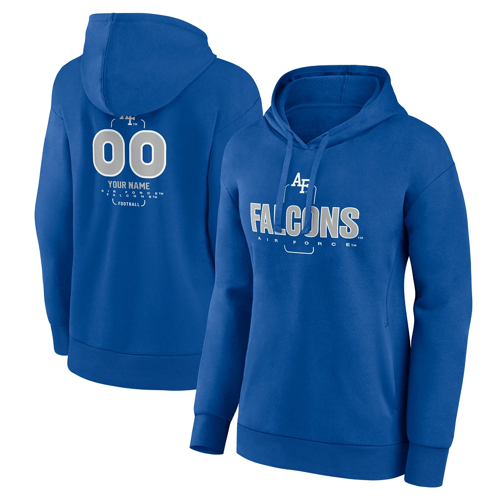 Women's Royal Air Force Falcons Personalized Name & Number Midfielder Pullover Hoodie