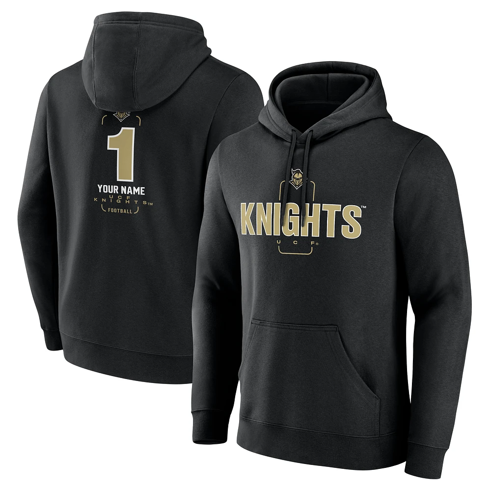 Men's Black UCF Knights Personalized Any Name Midfielder Pullover Hoodie