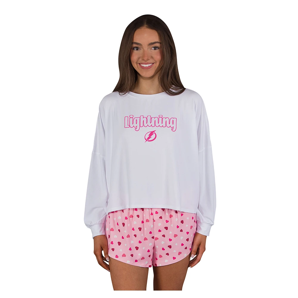 Women's Concepts Sport Tampa Bay Lightning Lyric Long Sleeve Top & Shorts Set