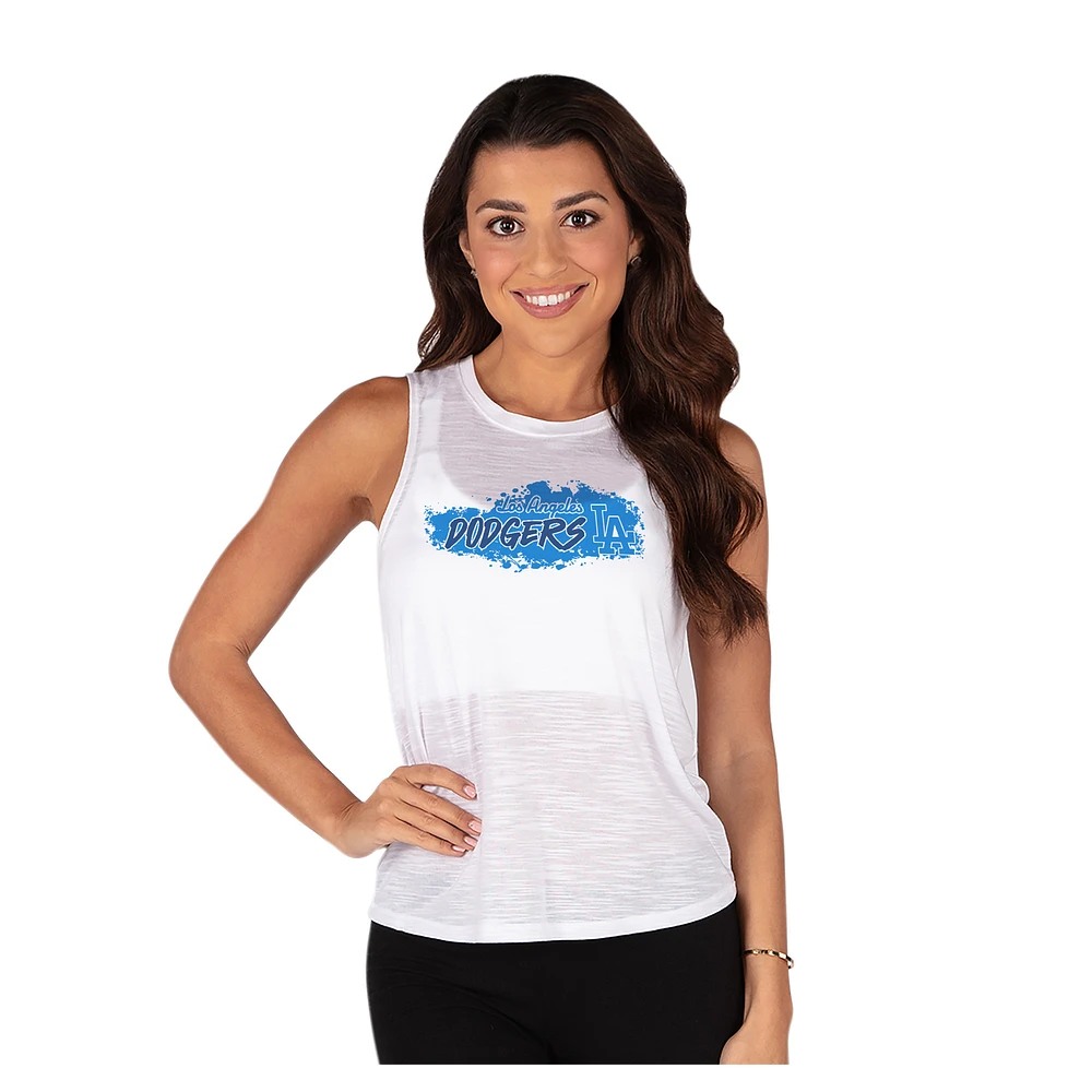 Women's Concepts Sport White Los Angeles Dodgers Infuse Slub Tank Top