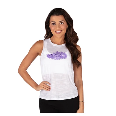 Women's Concepts Sport White Colorado Rockies Infuse Slub Tank Top