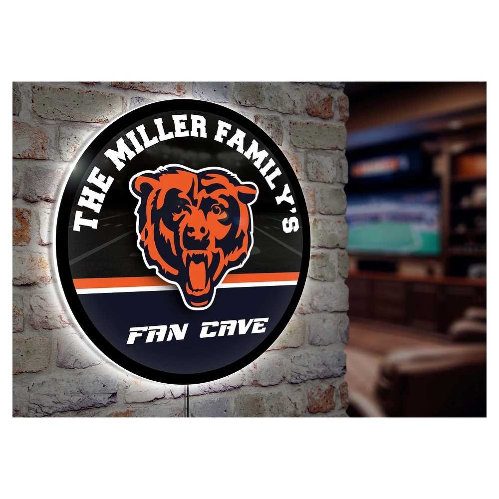 Chicago Bears Personalized 23" Round LED Wall Sign