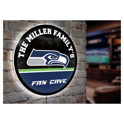 Seattle Seahawks Personalized 23" Round LED Wall Sign