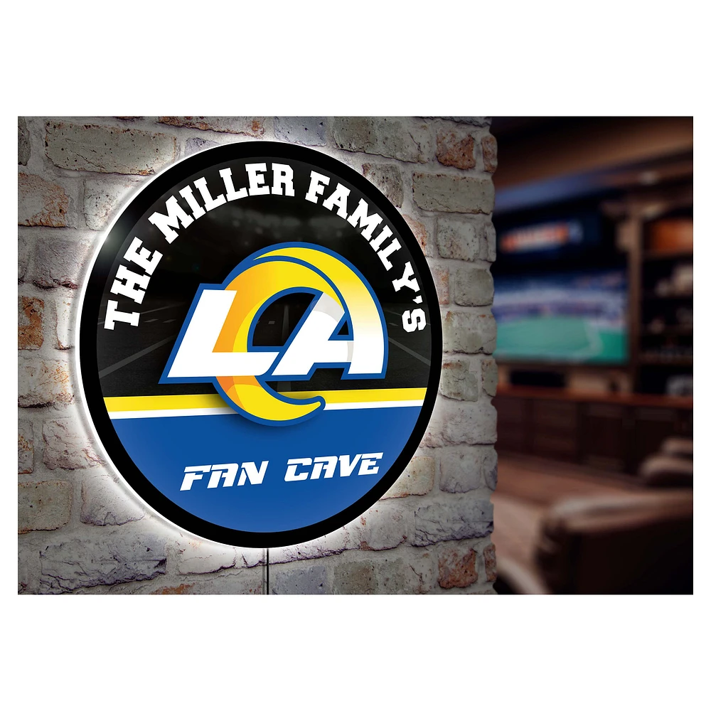 Los Angeles Rams Personalized 23" Round LED Wall Sign