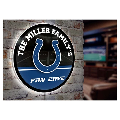 Indianapolis Colts Personalized 23" Round LED Wall Sign