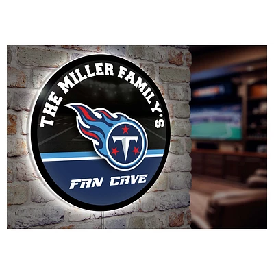 Tennessee Titans Personalized 23" Round LED Wall Sign